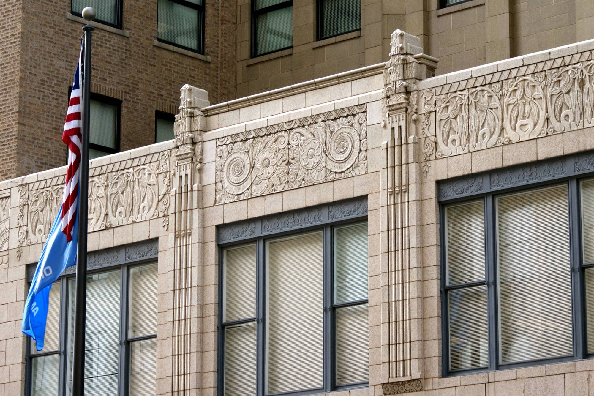 Historic Tulsa building facade detail